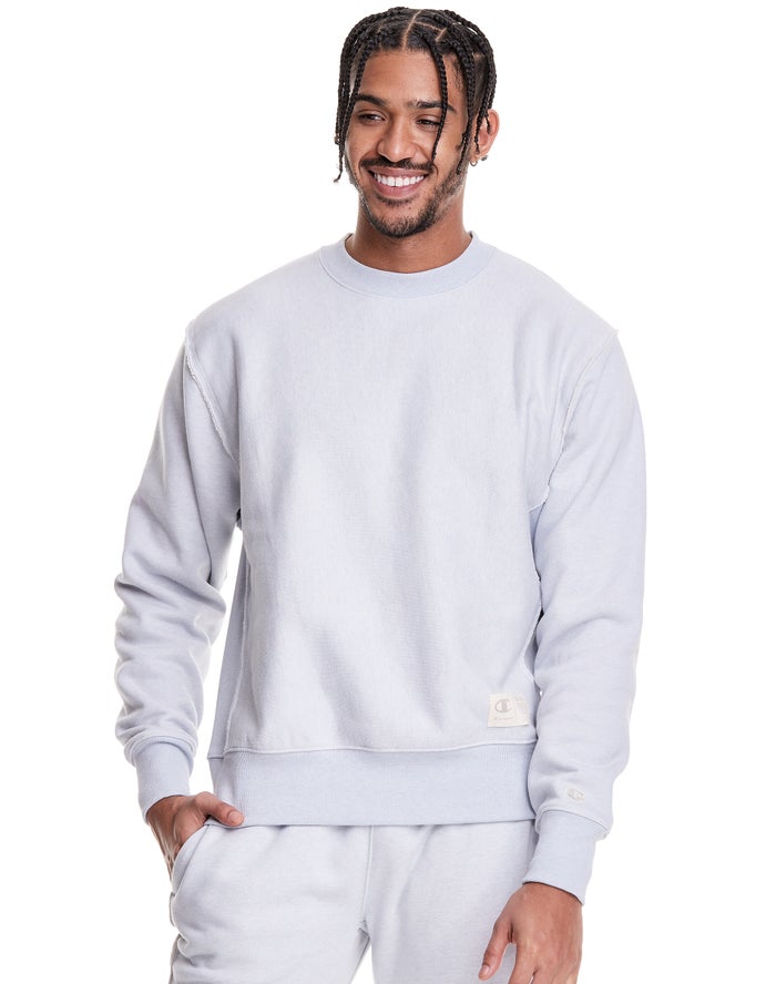 Champion Natural State Reverse Weave Crew Erkek Sweatshirt Gri ( DJZEPT398 )